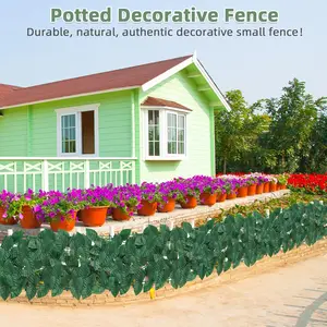 Lush Artificial Ivy Privacy Fence Screen, 9.8x19.7 inch Artificial Hedge Expandable Faux Privacy Fence for Wall Screen, Outdoor Garden, Wedding Decor