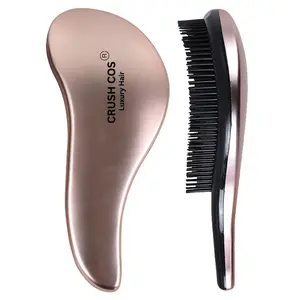 CRUSH COS Detangle & Glide Hair Brush - Gentle Detangling for All Hair Types, Dark Goldenrod, Effortless Knots, Soft Bristles, Ideal for Wet & Dry, Travel-Friendly, Durable