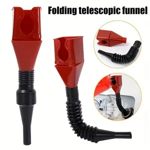 Auto Refueling Funnel Retractable Hose Plastic Funnel Filter Transfer Tool Motorcycle Gasoline Engine Oil Filling Conduit Tool