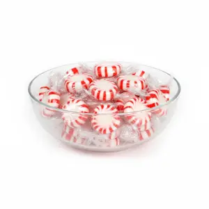 Peppermint Discs Hard Candy Cool Crisp Wrapped Mint Candy Snack