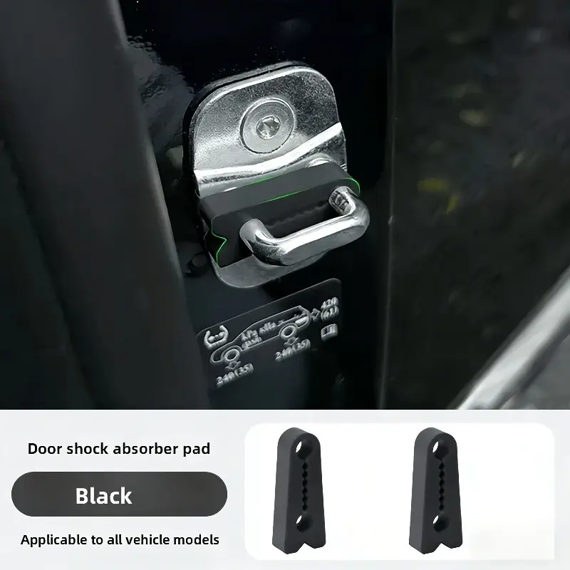 4-Piece Silicone Car Door Shock Absorbers, Noise Reduction Padding, Enhanced Sound Insulation and Comfort, Suitable for Car Door Locks, Car Accessory, Vehicle