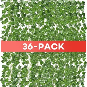 36 Pack 252  Vines,Ivy,Ivy Garland, Ivy, Leaves,Ivy Vines,Artificial Vines,Green Vines,Leaves Room Decor,Vines for Bedroom,Wall Decor,Wedding Party