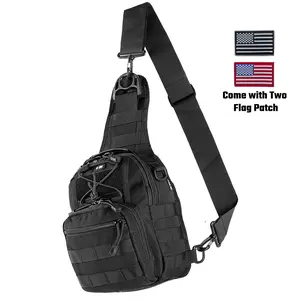 Tactical Compact EDC Shoulder Sling Bag for Men –Crossbody and Chest Pack for Travel, Camping, Trekking, Outdoor Sports - Adjustable Multifunction Durable TikTokShopBlackFriday