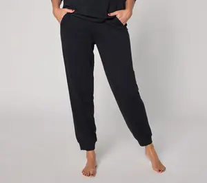 AnyBody Tall Cozy Knit French Terry Slim Leg Jogger Pants