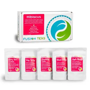 Hibiscus Tisane Fruit Tea Sampler - 5 Best Selling Samples - Fusion Teas