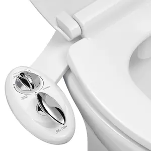 LUXE Bidet NEO 180 - Rear and Feminine Wash, Self-Cleaning, Non-Electric Bidet Attachment for Toilet Seat, Adjustable Water Pressure, Lever Control