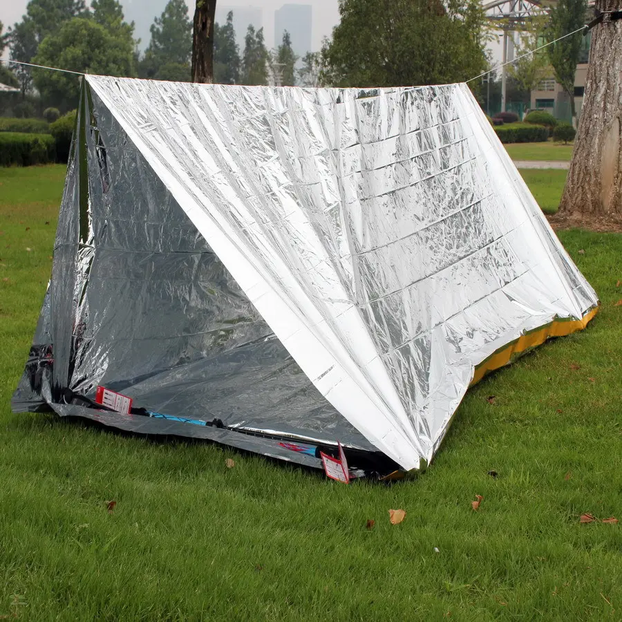 Emergency tent, outdoor life-saving blanket, survival blanket, emergency blanket, thermal insulation blanket, simple tent, sun protection, space blanket