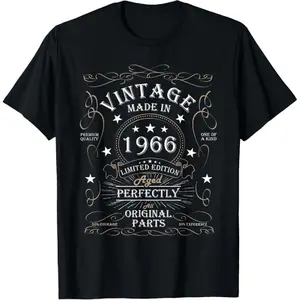 100% Cotton Unisex 58th Birthday Retro Limited Edition Man Woman Vintage 1966 T-Shirt