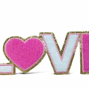 Valentine's Day Love Chenille Patches - Heart Patches - Love Letter Patches