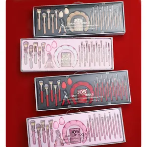 JOS New 23 Piece Diamond Makeup Brushes Set with Tiara Eyelash Curler All-in-One Beauty Tools Multi Color Brushes Perfect Gift for Girlfriend Christmas Gift