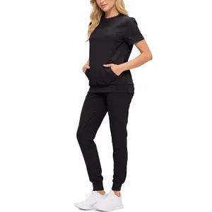Monarch Uniforms Women’s Scrub Set – Soft Stretch Fabric, Modern Fit Jogger Pants & Crew Neck Top