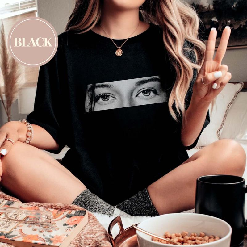 Custom Photo Human Eyes Shirt, Personalised Girlfriend Boyfriend Comfort Colors Shirt, Gifts for Boyfriend, "I with You" "Eye Love You",