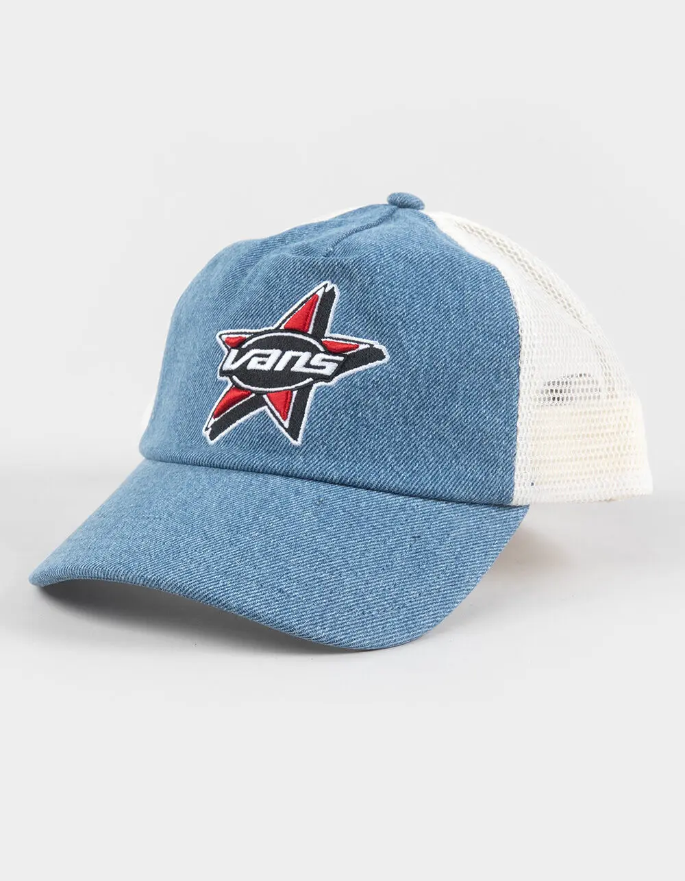 VANS  Mens Marked Jockey Trucker Hat, Blue Combo