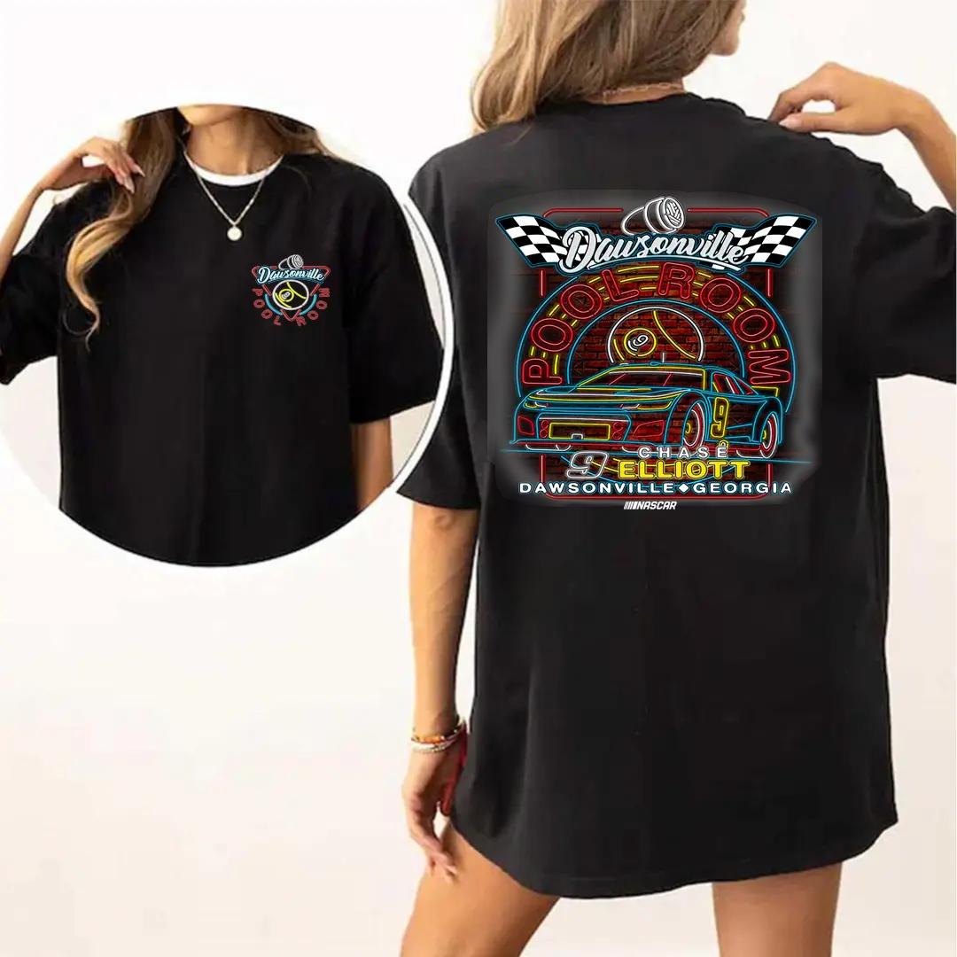 Chase Elliott Dawsonville 2 Side Tee Sweater Summer Outfits T Shirt Sweatshirt Hoodie Pool Room Design Vintage casual Bold colors oversized