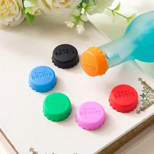 Creative Home Candy Color Silicone Wine Bottle Stopper, Wine Cork, Beer Bottle Cap, 6/12 Pieces, Beer Savers, Food Grade Material