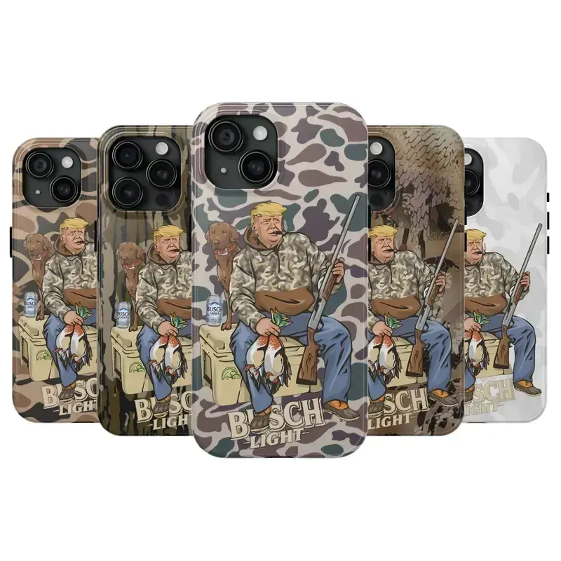 Trump Hunter Camo Phone Case, Busch Light Camo Cover, Old School Camo Hunter, Trump Hunter Season, Busch Light  IP 15 14 13 12 11 Pro Max Plus X