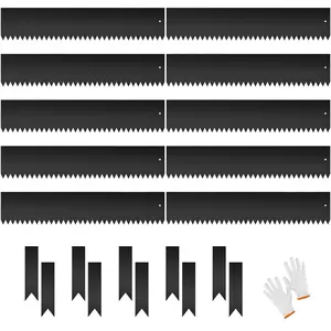 10PCS 8 inch Steel Landscape Edging Kit - 40" L x 8" H Each 33ft Total Galvanized Steel Edge for Lawn Yard No-Dig Hammer-in Heavy Duty Metal Edging Border with 10 Clips & Splicing Stakes