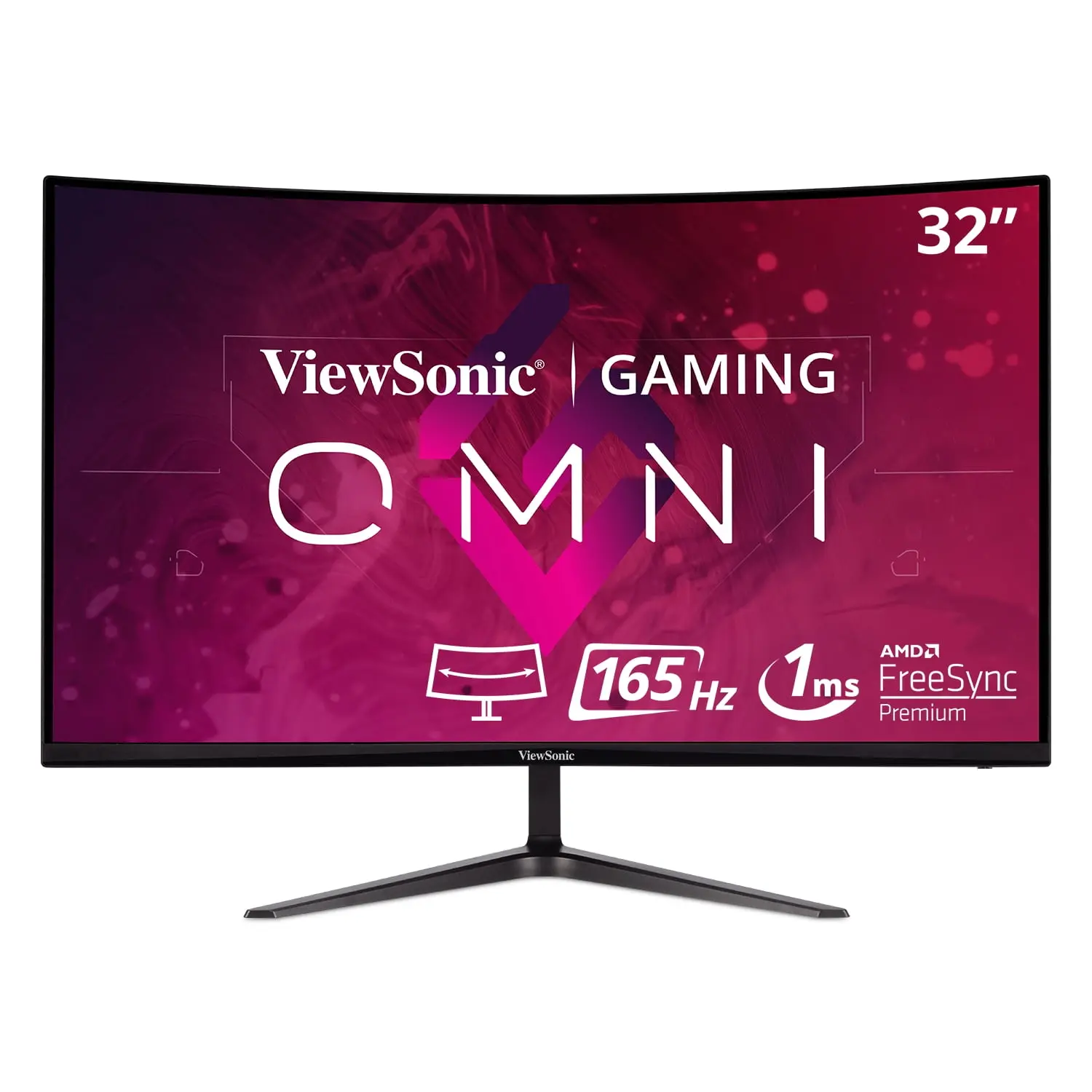 32in Full HD Curved VA Gaming Monitor - LED LCD, 1ms MPRT, DP Port, 2 Speakers, Black