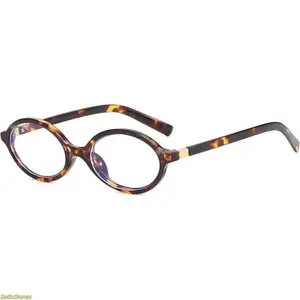 Blue Light Blocking Glasses, Retro Daily Fashion Eyewear, Unisex Oval Flat Top Small Frame With Transparent Clear Lens PC Frame Design, Lightweight Comfortable Anti Eye Strain Accessory for Office Screen Use And Daily Casual Wear,summervibes