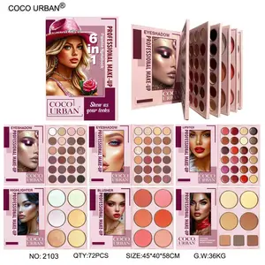 Professional Eyeshadow Palette 6 in 1 Diverse Shades Smooth Texture Elevate Your Eye Makeup Game for Any Occasion Versatile Use 2103 - Blend