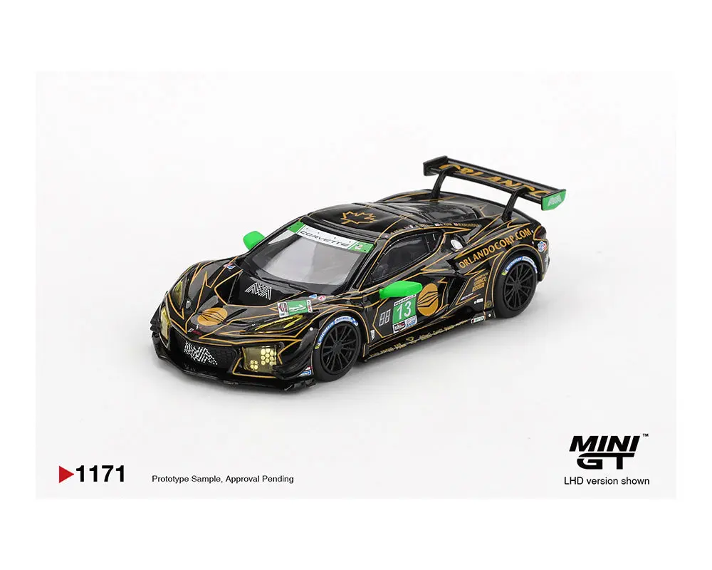 Mini GT 1:64 Chevrolet Corvette Z06 GT3.R #13 AWA 2025 IMSA Daytona 24 Hrs Car Tuned Diecast Diecast Vehicles