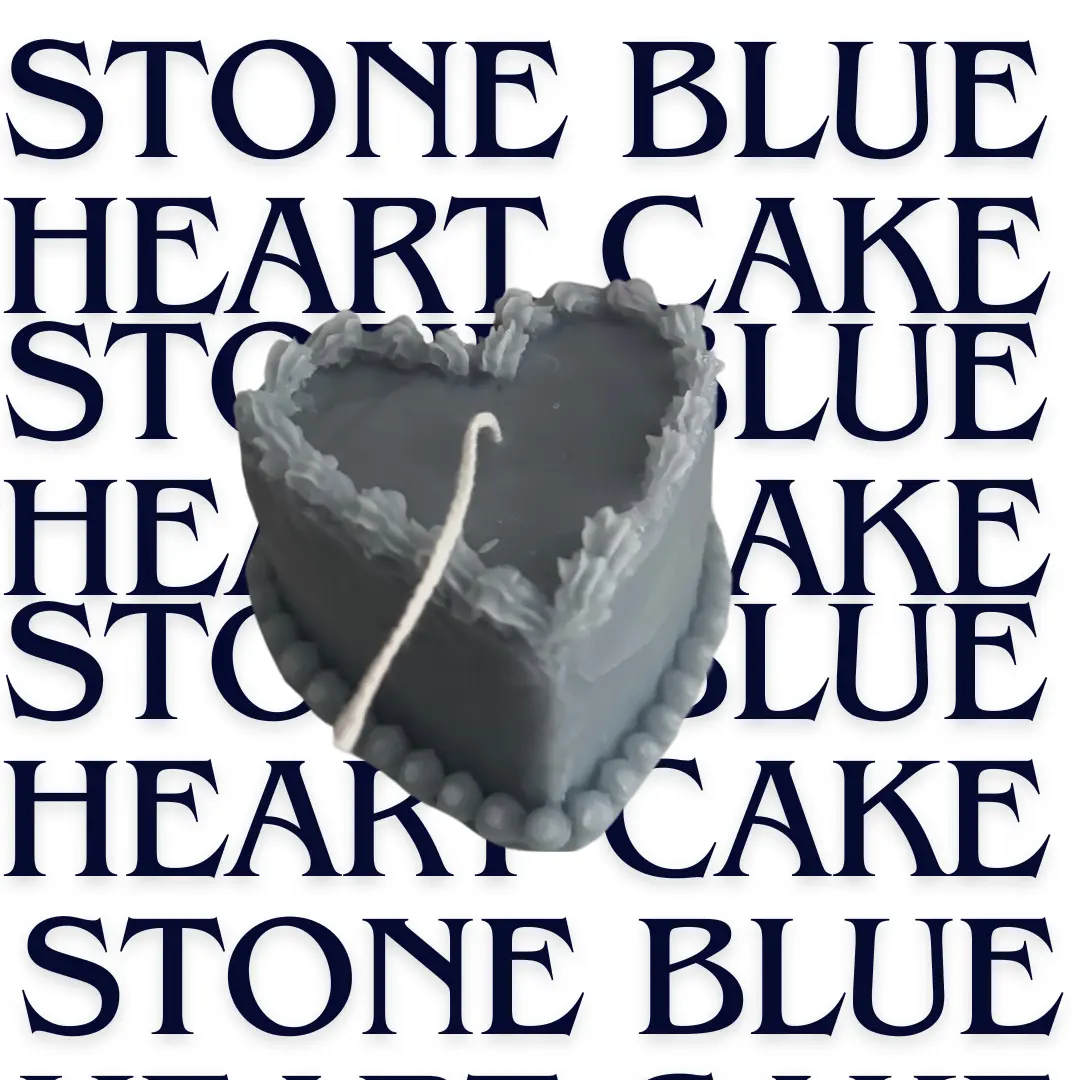 Stone Blue Heart Cake