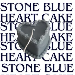 Stone Blue Heart Cake