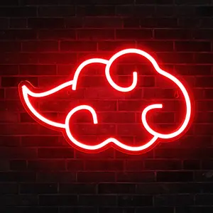 Cloud Anime Neon Sign, LED Neon Light, Game Neon Sign, Easy to Hang and Adjustable Brightness Wall Sign for Bedroom Game Room Party New Year's Gift Holiday Birthday Gift Multi-Speed Adjustable Smart Device (13.7x8.7in)