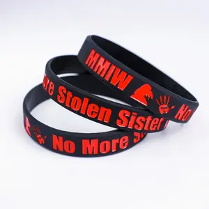 MMIW Awareness Wristbands Silicone Support Cause for Missing Murdered Indigenous Women