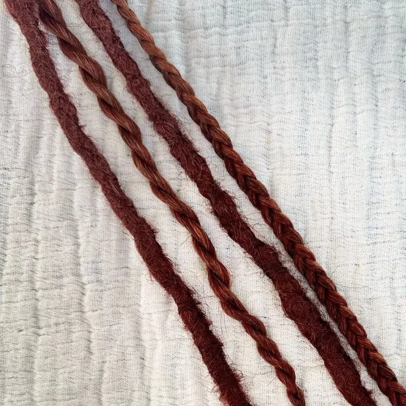 Fun Copper Clip-in Dreadlock Extensions for Temporary Texture and Flair!
