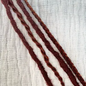 Fun Copper Clip-in Dreadlock Extensions for Temporary Texture and Flair!