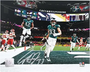 Cooper DeJean Philadelphia Eagles Autographed 8" x 10" Super Bowl LIX Pick 6 Photograph - Fanatics Authentic Certified