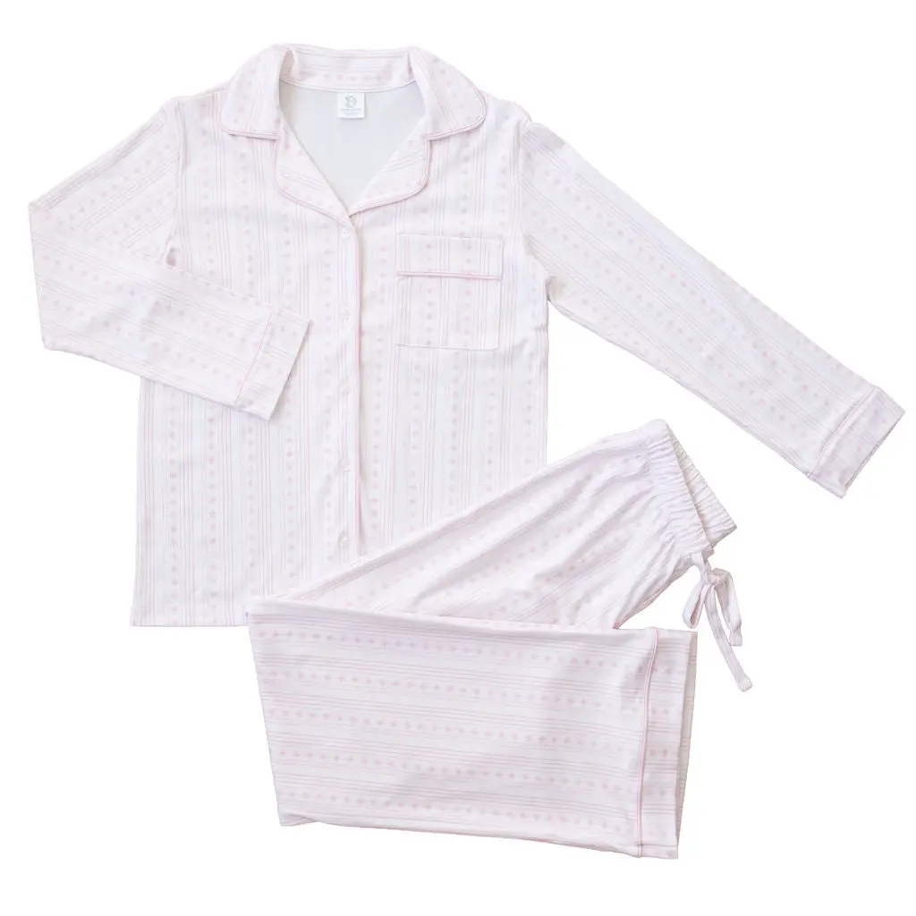 Starlight Stripes | LS Long Pajama Set (Pink Women's) (Pre-Order)