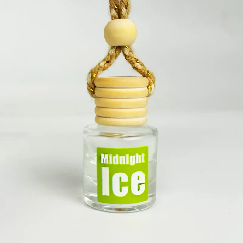 Premium Perfume Aroma Pendant, Round Essential Oil Hanging Car Ornament, Refillable Mini Car Perfume Bottle, Long Lasting Fragrance