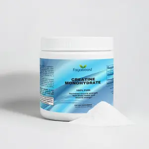 FayaBoost Creatine Monohydrate - 100% Pure Supplement for Muscle Strength & Energy - Unflavored - 250g Powder - USA Quality