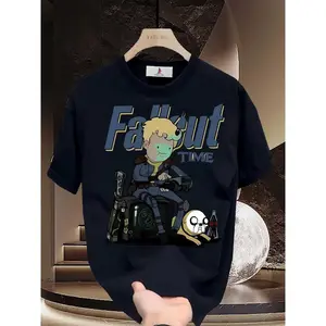 180g Fallout Time Graphic Tee for Game Fans - Perfect Gift for Family & Friends, Ideal for Team Events & Festivals - Summer Holiday Must-Have T-Shirt