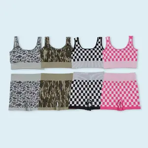 Adult women pink checkered outfit