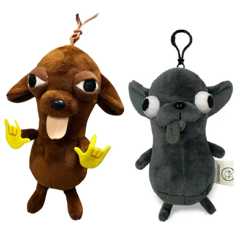 Stuffed Animals Chihuahua Plush Toy Keychain Pendant Puppy Pet Stuffed Chihuahua Doll Kawaii Realistic Chihuahua Simulation Dog