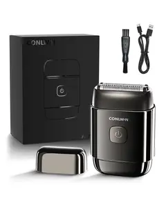 CONLWIN Electric Foil Shavers for Men, Self-Cleaning & Hygiene Electric Razor with 3D Floating Blades, Full-Body Waterproof Wet/Dry Face Shaver for Men Head, Beard, & Neck