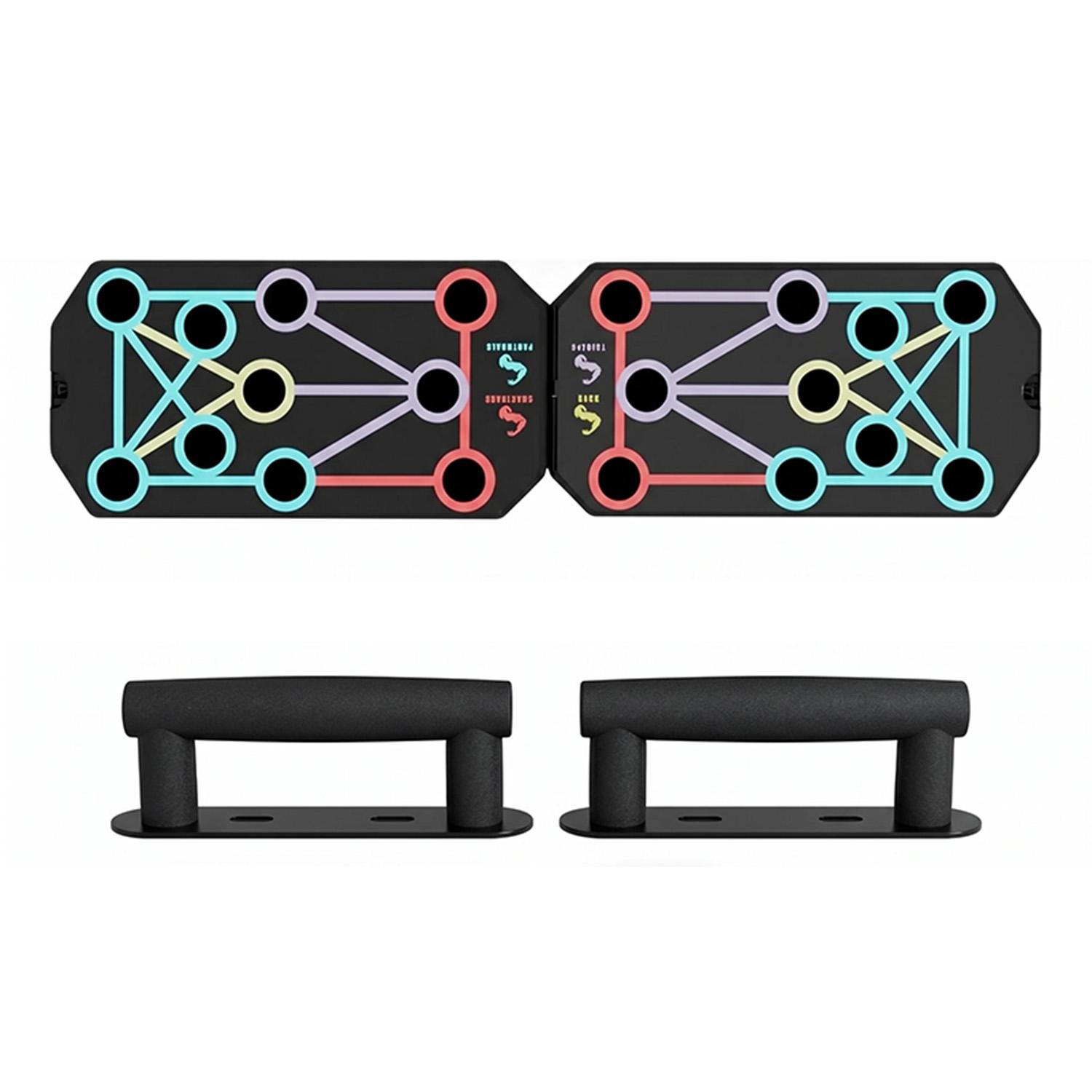 Unisex Color-Coded Push Up Board - Portable Functional Strength Workout Equipment, Non-Slip Handles Muscle Trainer for Home Workouts, Chest & Abs At-Home Gym Accessory