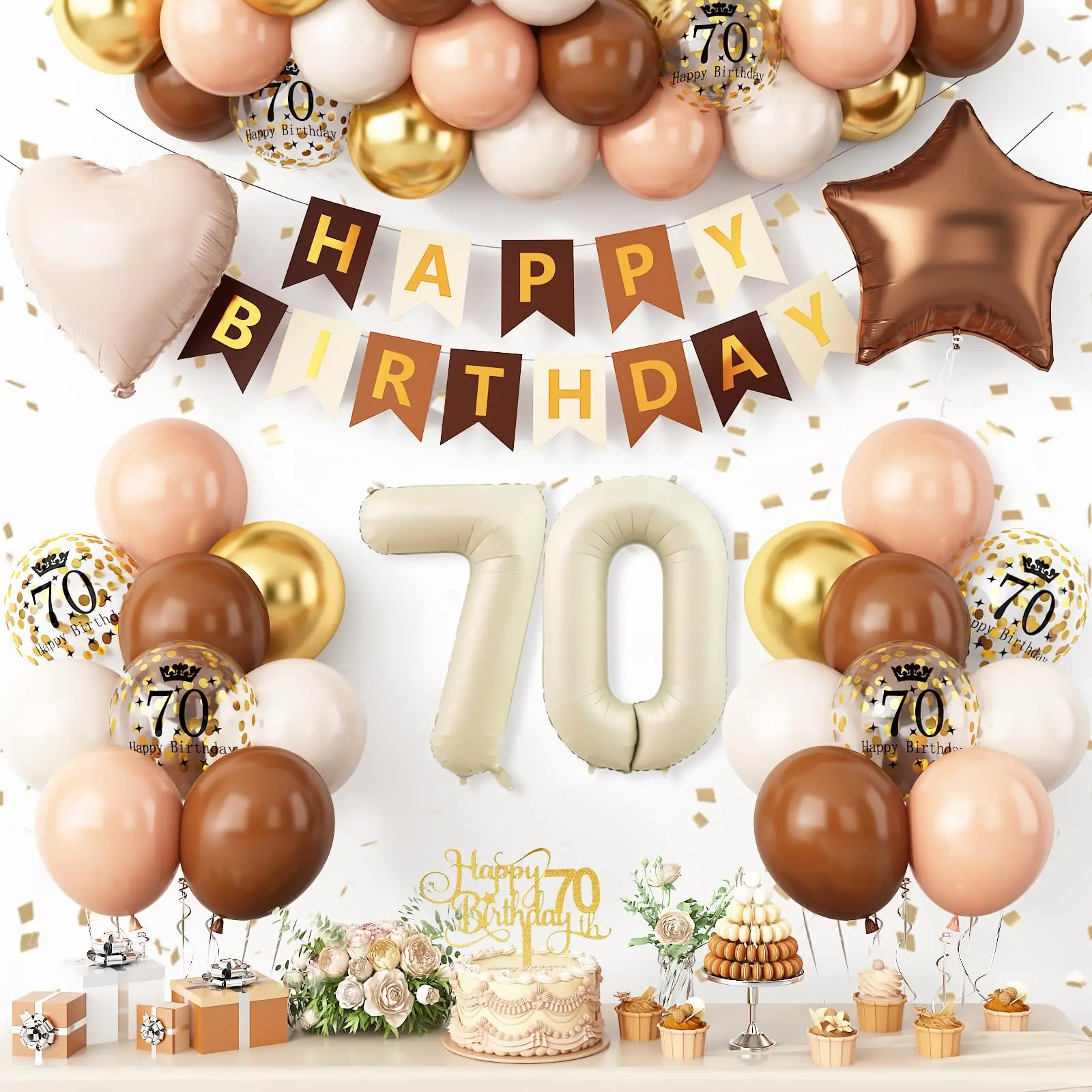 70th Sand White Brown