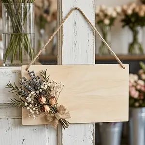 Set of 7 Large Rectangular Wooden Plaques — Ideal for DIY Painting, Home Decor, Birthday & Wedding Parties, Holiday Hangings, Wall Art, Christmas, New Year, and Thanksgiving — Perfect for Festive Pendants and Hanging Decorations