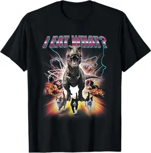 Funny LGBTQ Gay Meme, I Eat What Pussy Cat, Lesbian T-Rex T-Shirt