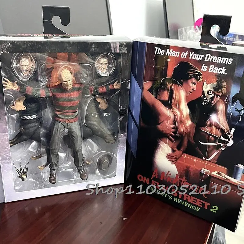NECA Freddy Krueger PVC Action Figure, "Freddy's Revenge" Collectible Model Toy, Halloween Horror Home Decor Gift (Chinese Version), New Item