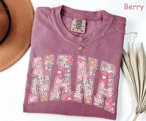 Comfort Colors Boho Floral Nana Shirt, Trendy Nana Spring T-Shirt, Cute Nana Gift, Women's Flower Nana Tee, Gifts for Nana, Grandma Shirt, mother's day gift, mother's day shirt