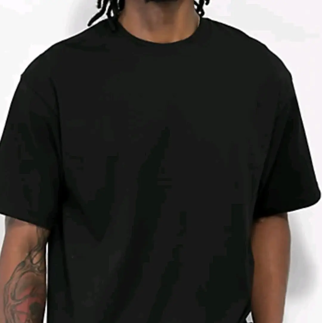 SHAKA SUPERMAXHEAVY GARMET DYED " BLACK " T SHIRT  "ADD DESIGN IN BUYER NOTES"