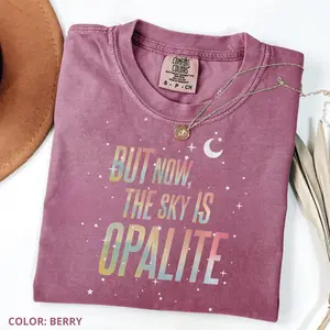 Comfort Colors Opalite Showgirl Shirt, But Now The Sky Is Opalite Tee, TS Inspired Graphic Shirt, Retro Concert T-Shirt, Dancing in the Lightning Top, Cotton