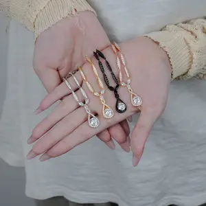 【6.8 For Special Occasion】2CT Mermaid Necklace vvs Synthetic Moissanite Necklace in 925 Sterling Silver