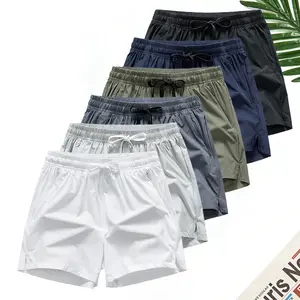 Men’s quick-dry athletic shorts, lightweight running shorts with elastic drawstring waist and zippered pockets, breathable workout gym shorts for men, suitable for outdoor and casual wear Men's