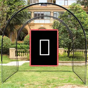 Kapler Baseball Batting Cage Backstop - 5x6FT Heavy Duty PVC Vinyl Backdrop with Strike Zone & Net Saver - Backyard Hitting Pitching Training Aid